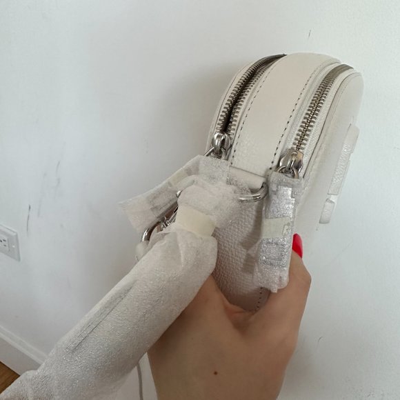 ❌SOLD❌NWT Marc Jacobs The Shutter Leather Crossbody Bag Removable Strap Cotton - Picture 8 of 11